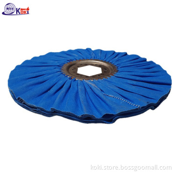 Airflow blue cloth buffing wheel